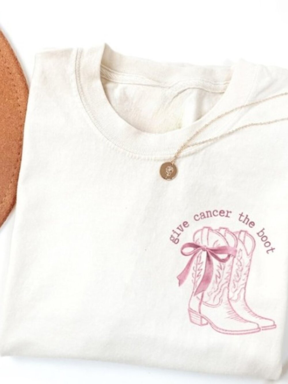 Boot Breast Cancer Shirt, Western Breast Cancer Shirt - Picture 1 of 4